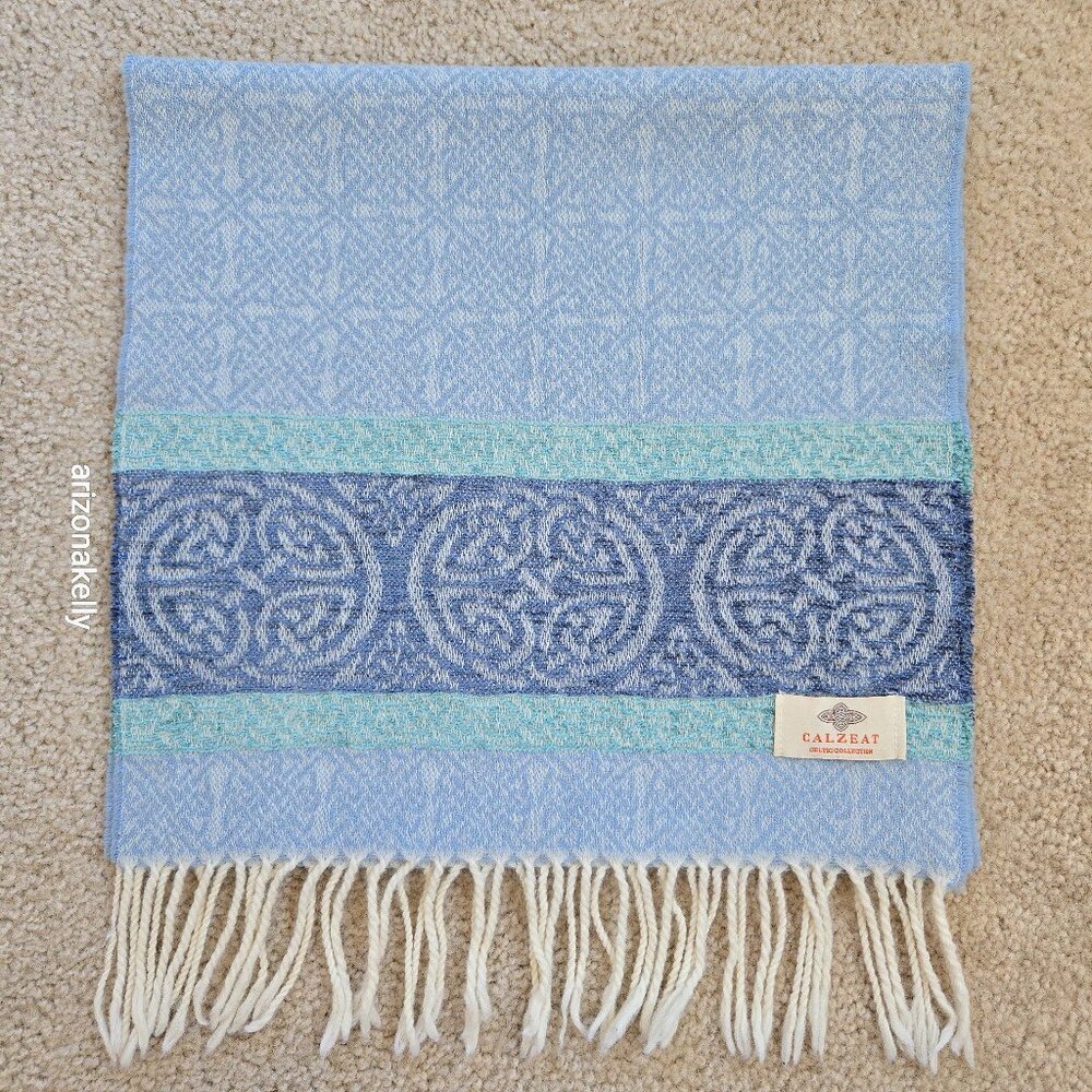 Calzeat Celtic Scarf Wool Blend Made in Scotland